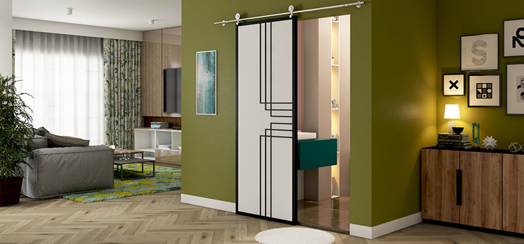 sliding bathroom door installation in El Granada